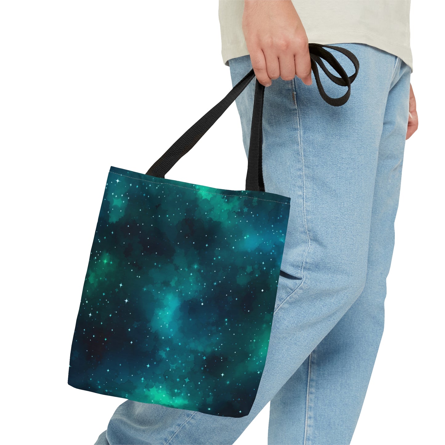 Cyan Starscape Tote Bag