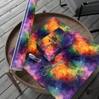 Rainbow Space Wrapping Paper