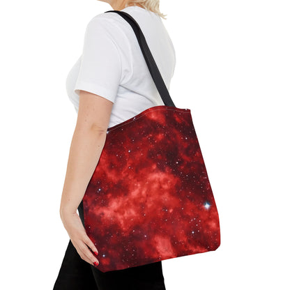 Scarlet Starscape Tote Bag