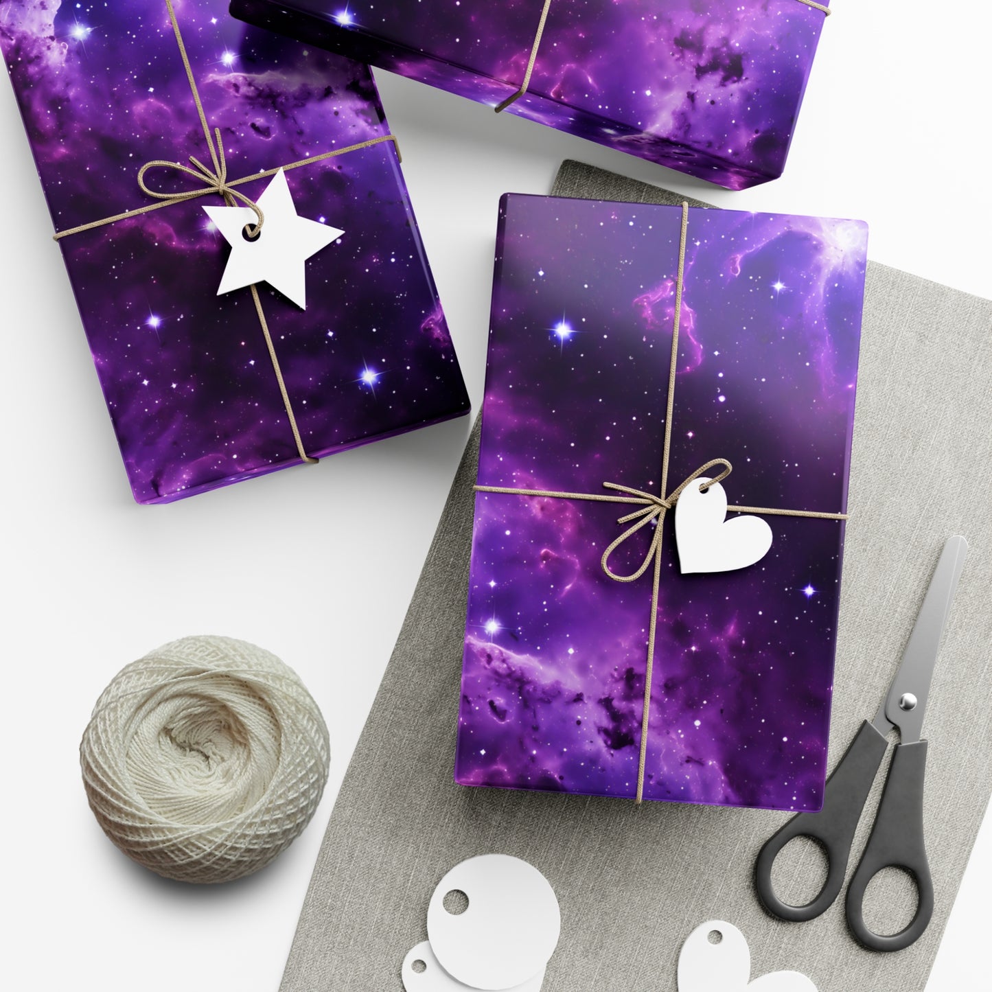 Vivid Purple Space Wrapping Paper