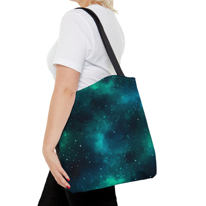 Cyan Starscape Tote Bag