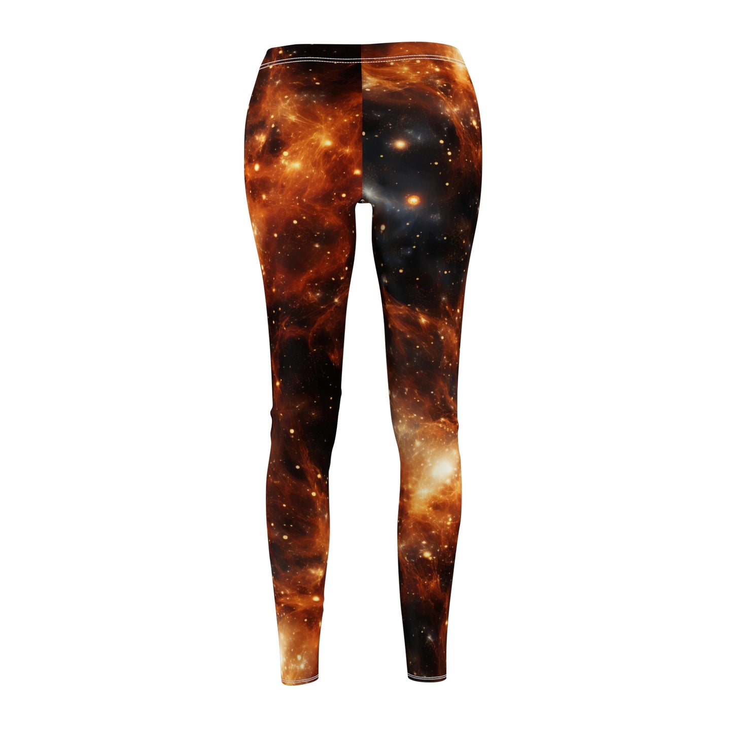 Orange Nebula Casual Leggings