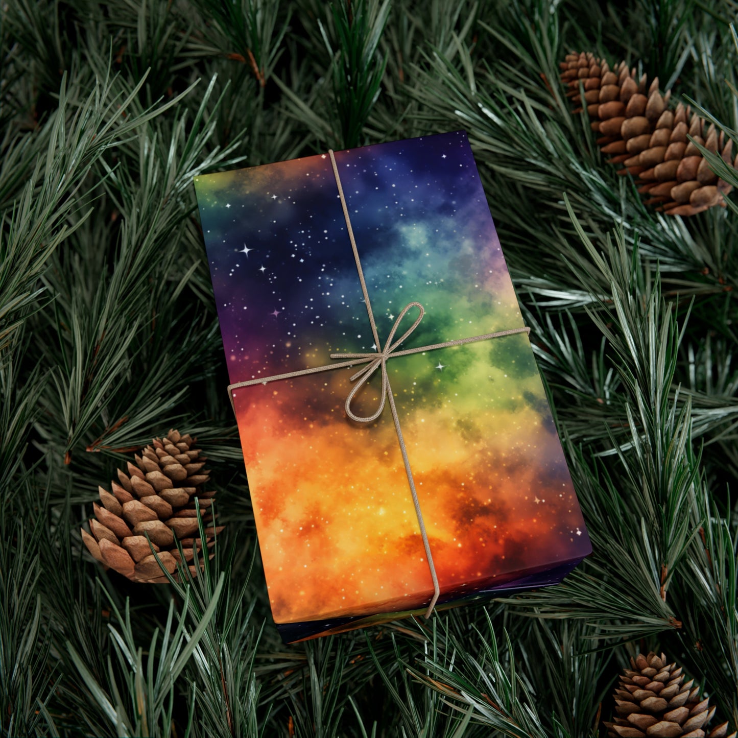 Rainbow Space Wrapping Paper