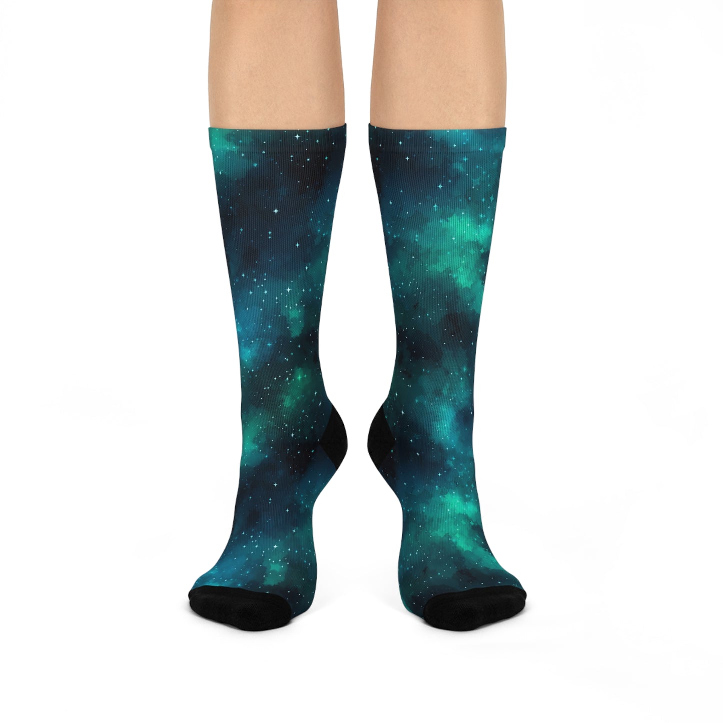 Cyan Starscape Socks