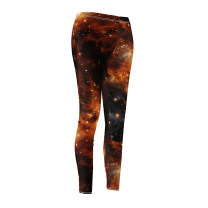 Orange Nebula Casual Leggings