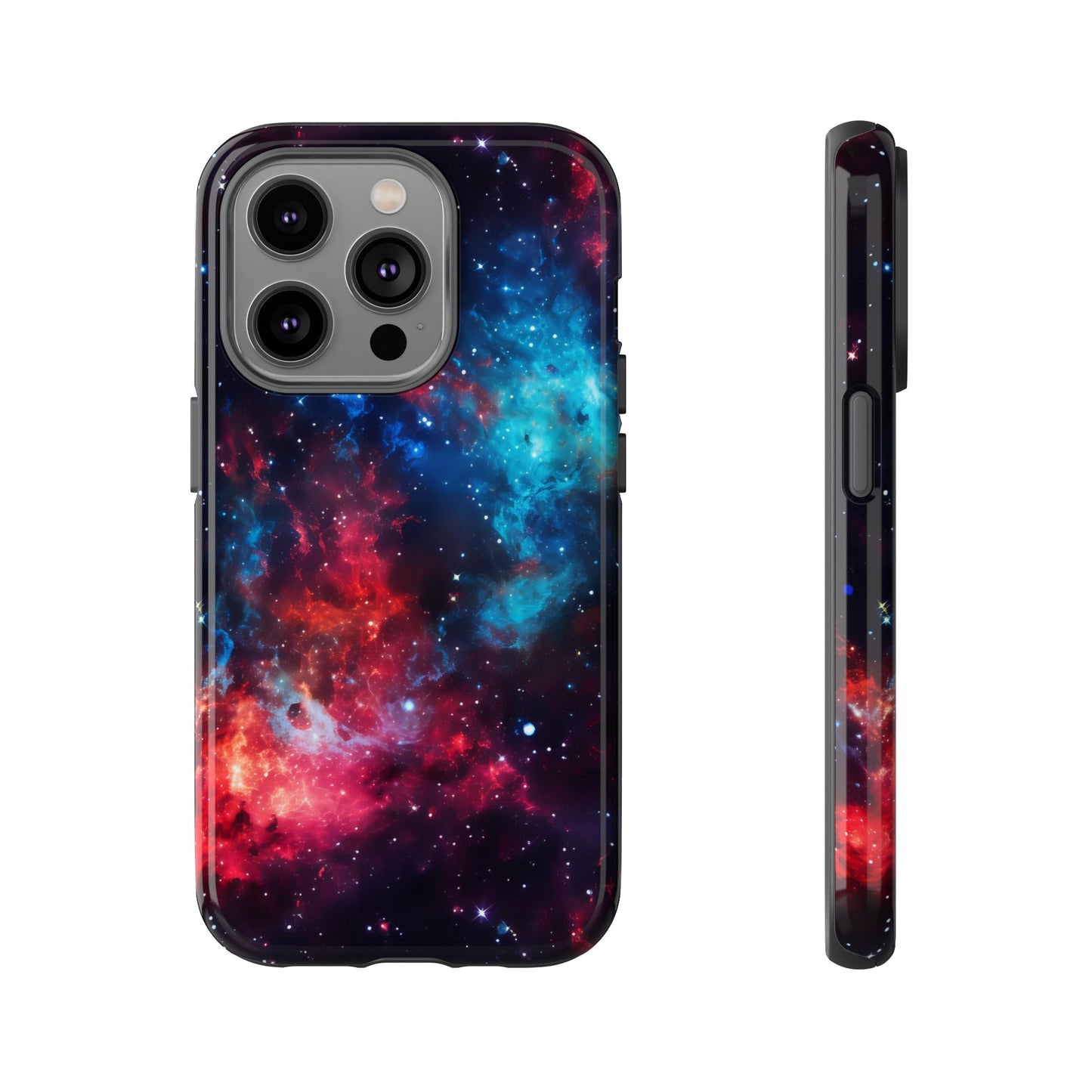 Red and Blue Nebula Phone Case