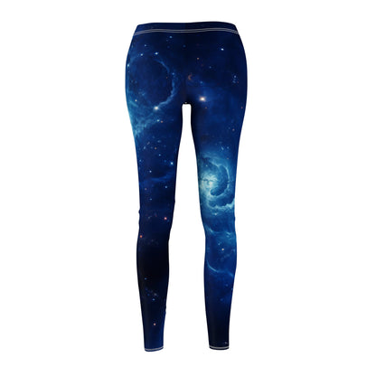 Blue Nebula Cluster Casual Leggings