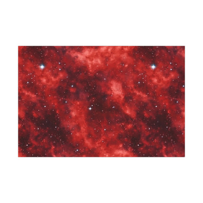 Scarlet Starscape Wrapping Paper