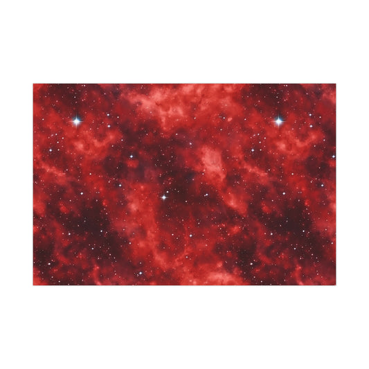 Scarlet Starscape Wrapping Paper