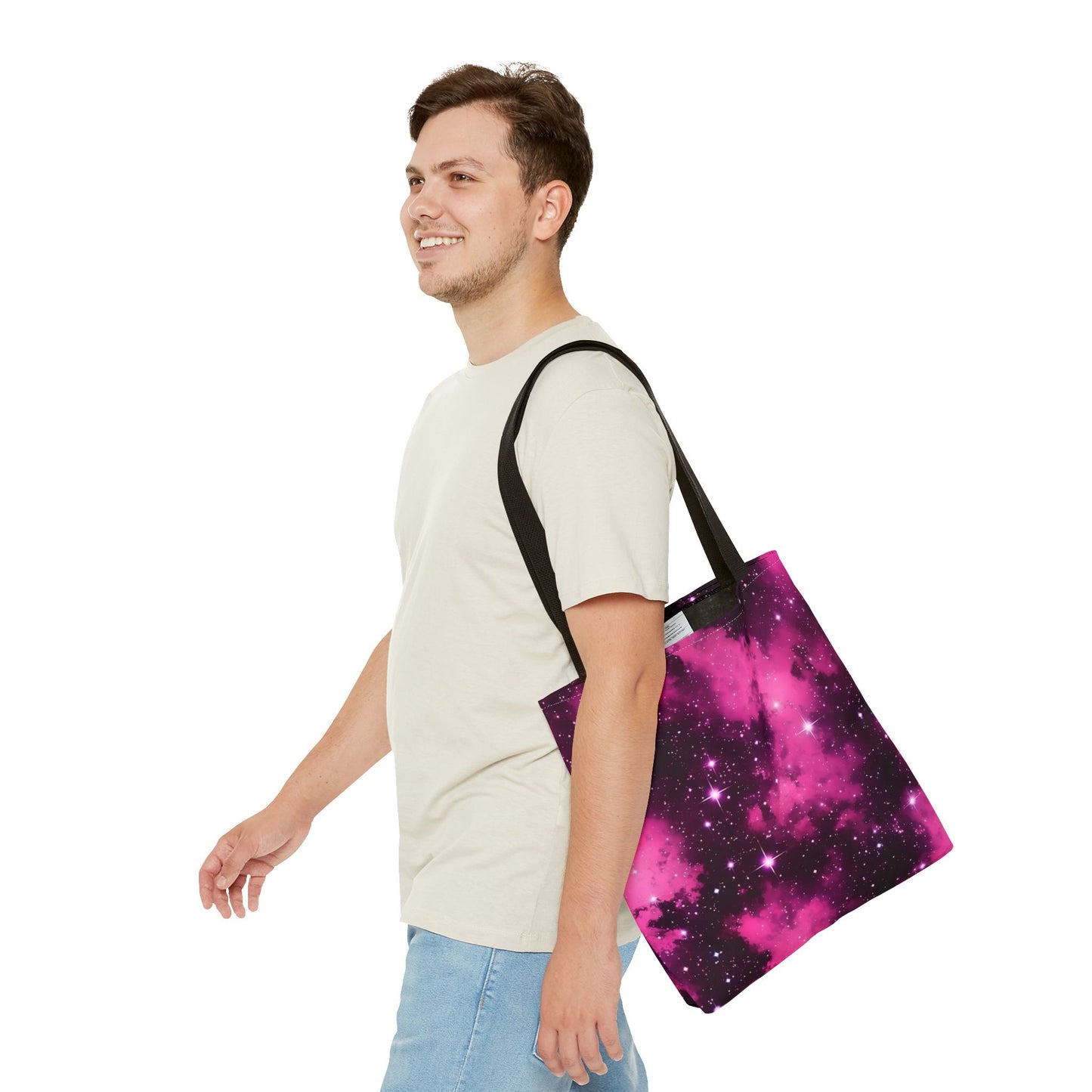 Hot Pink Starscape Tote Bag