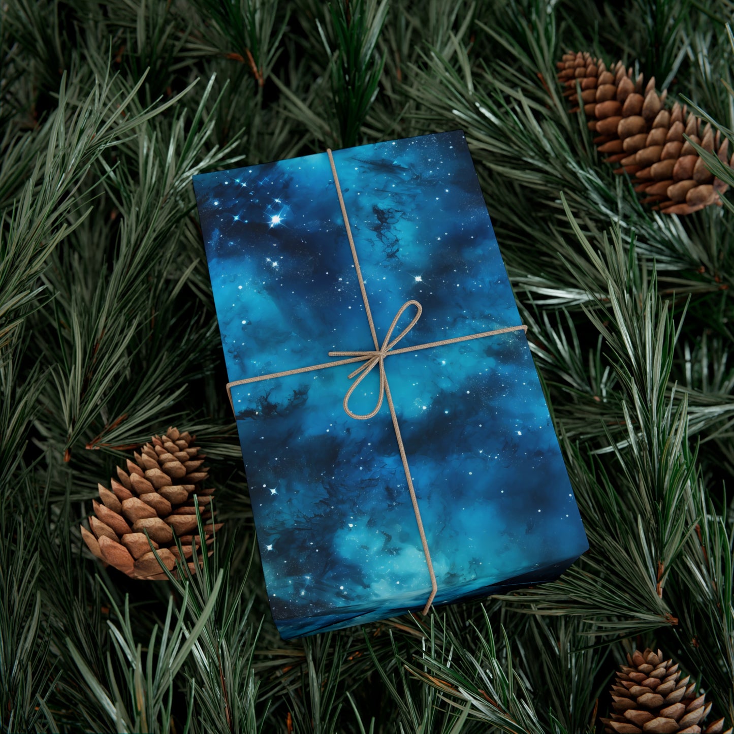 Cerulean Starscape Wrapping Paper