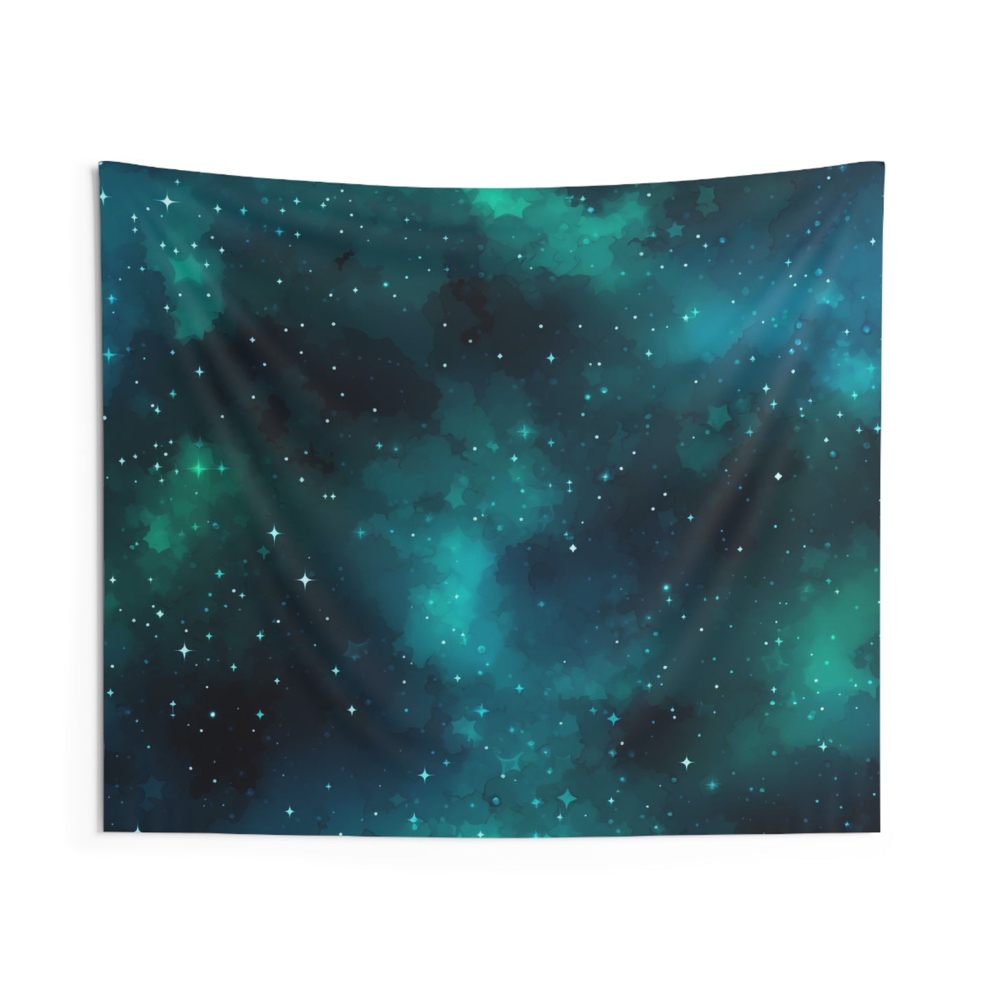 Cyan Starscape Wall Tapestry