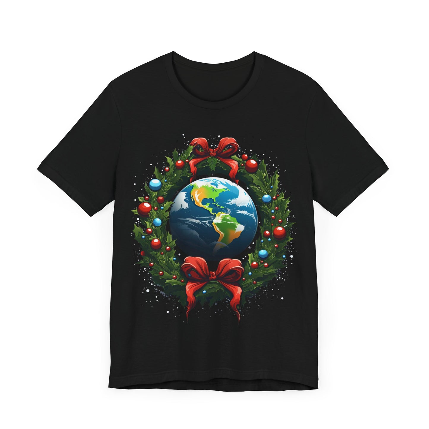 Wreath Orbit Christmas T-Shirt