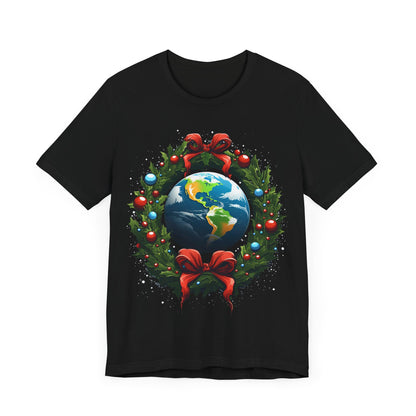 Wreath Orbit Christmas T-Shirt