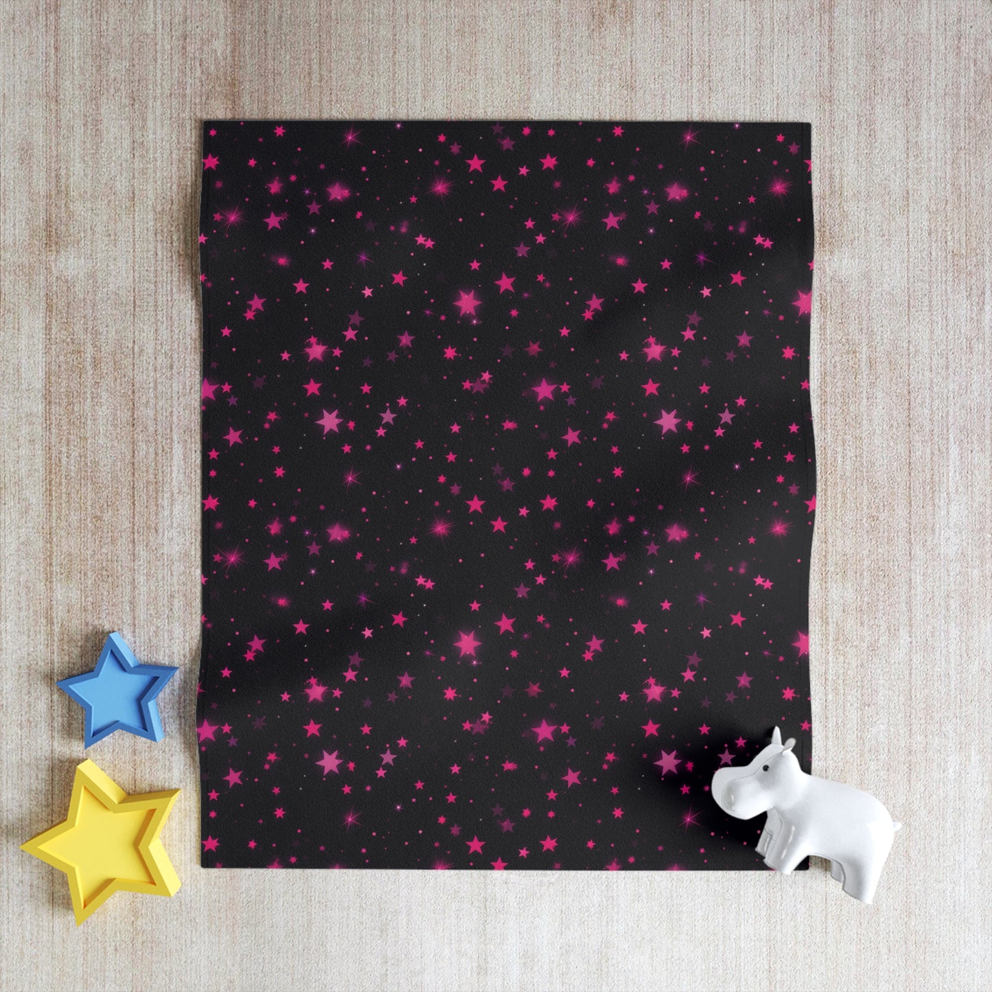 Pink Stars Throw Blanket