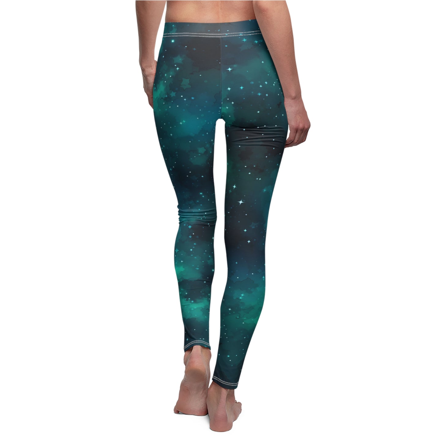 Cyan Starscape Casual Leggings