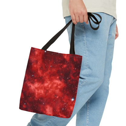 Scarlet Starscape Tote Bag