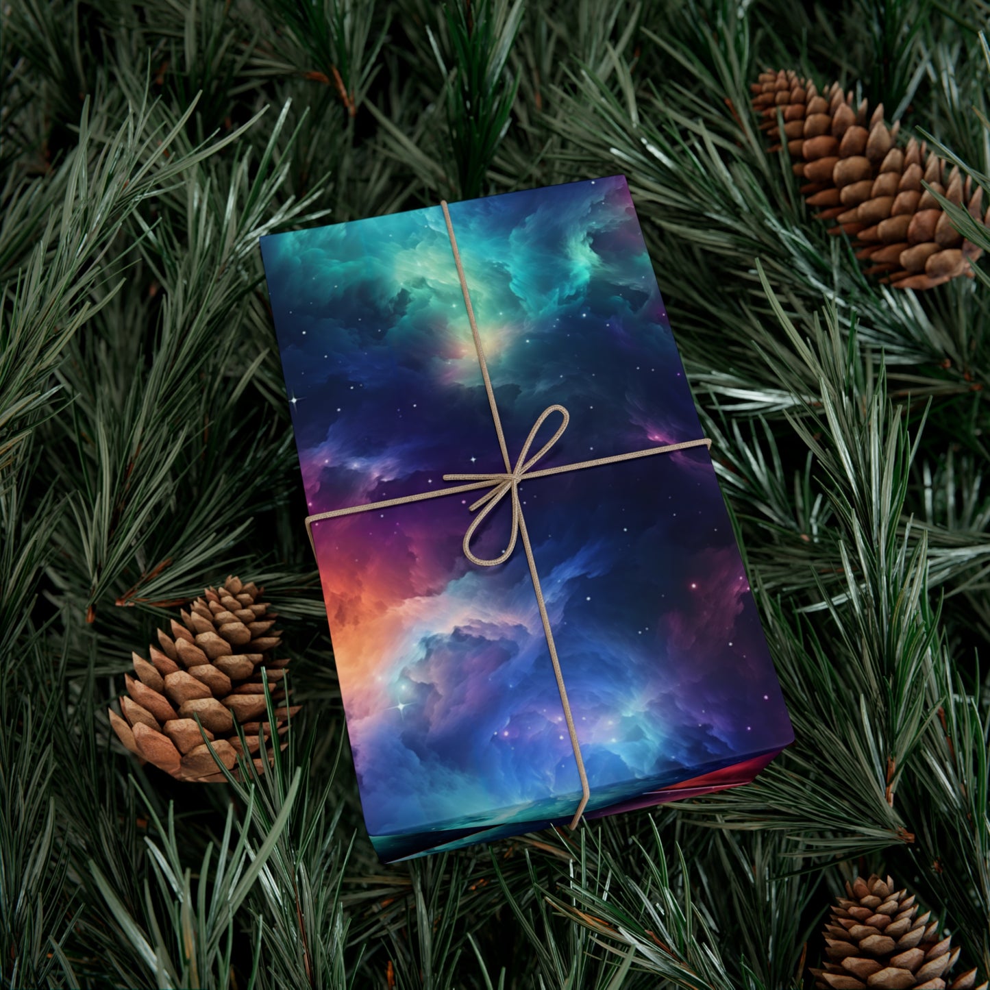 Neon Nebula Wrapping Paper