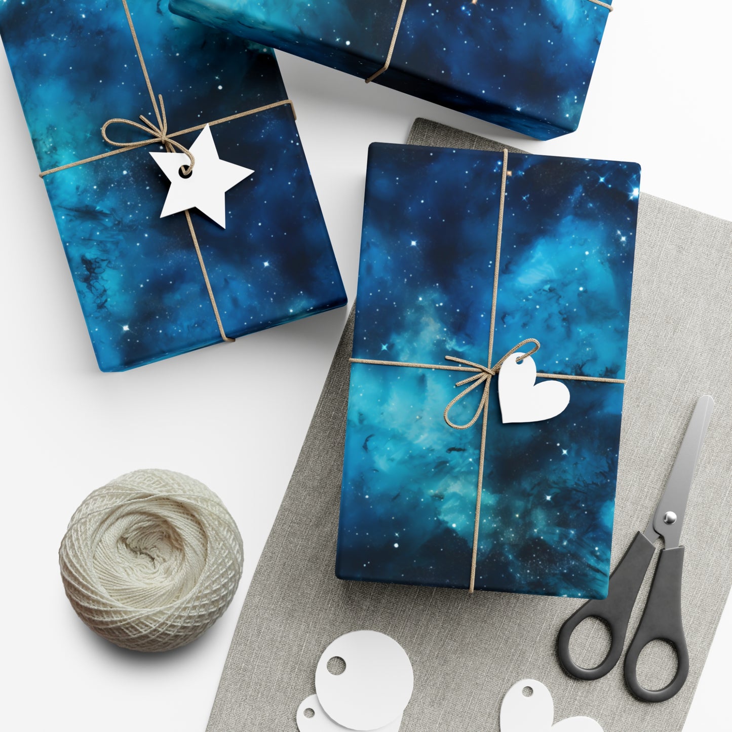 Cerulean Starscape Wrapping Paper