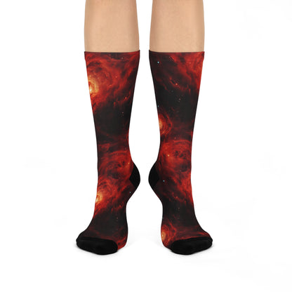 Crimson Galaxies Socks