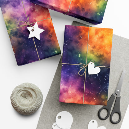 Rainbow Space Wrapping Paper