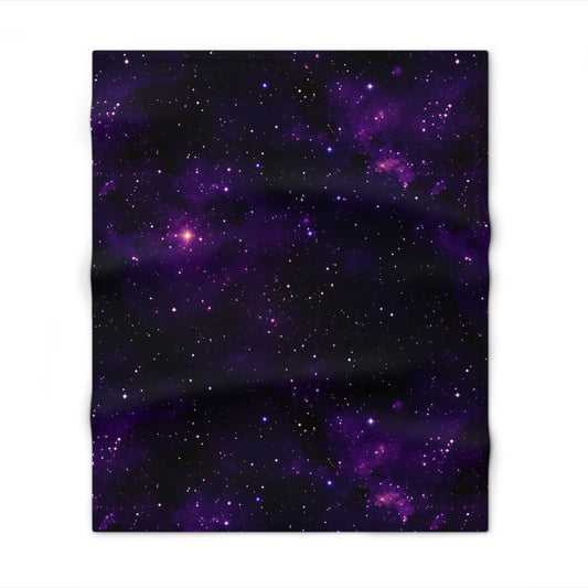 Dark Purple Space Throw Blanket