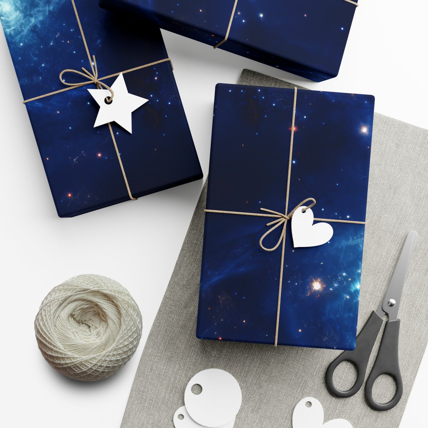 Blue Nebula Cluster Wrapping Paper