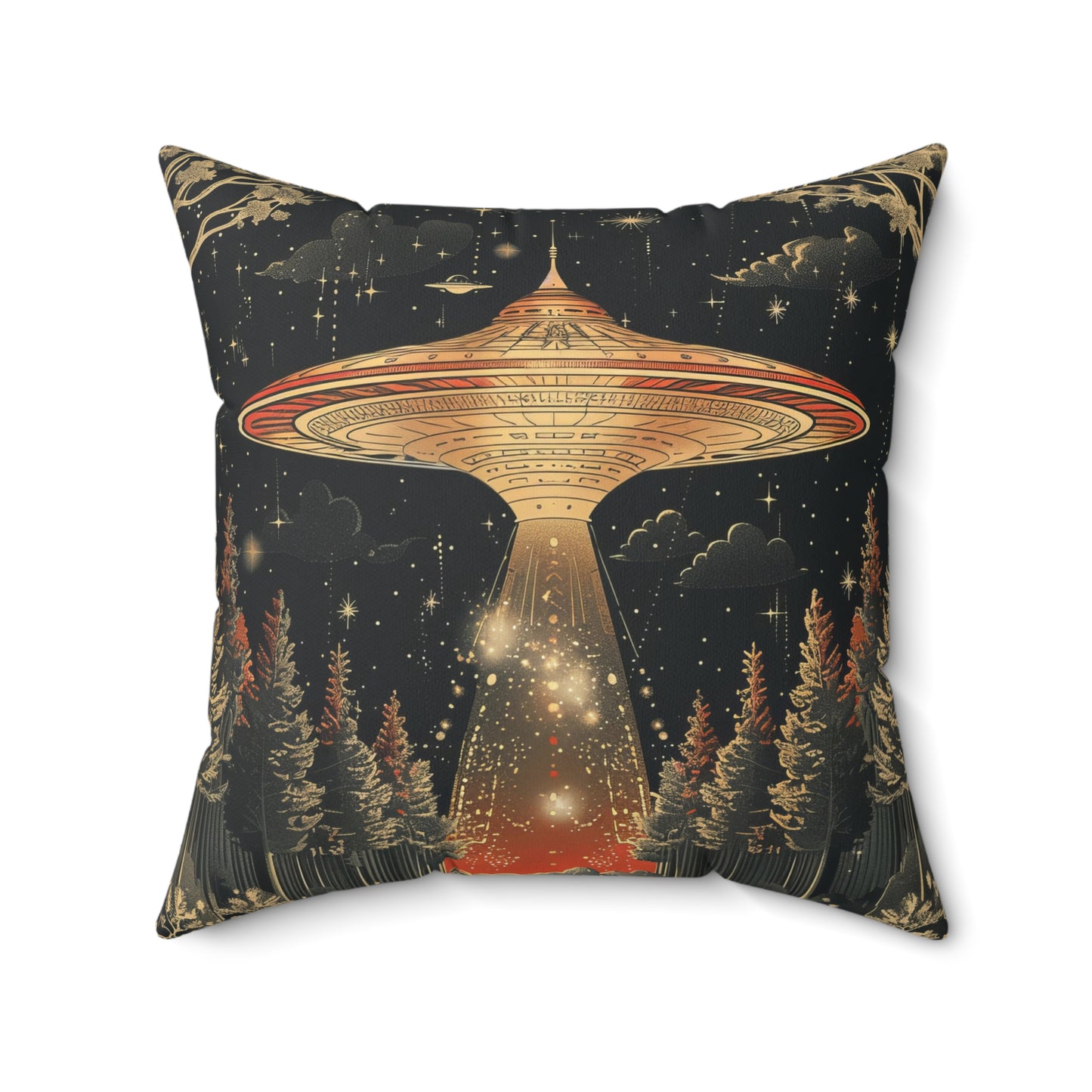 Forest Abduction Throw Pillow