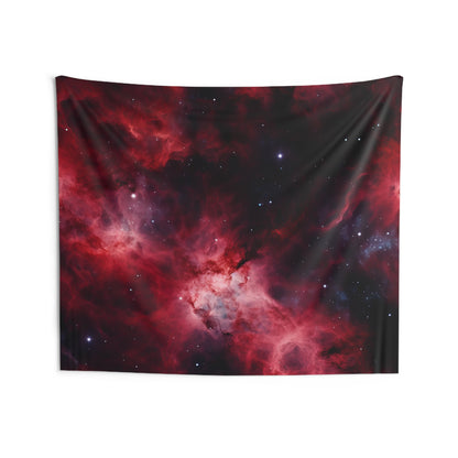 Crimson Nebulae Wall Tapestry