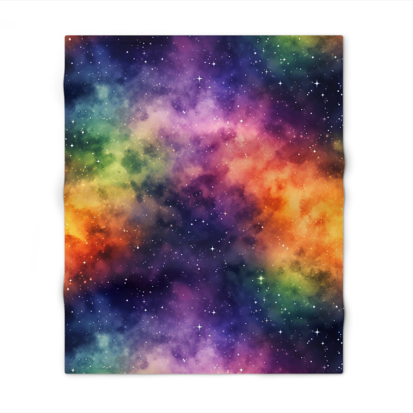 Rainbow Space Throw Blanket