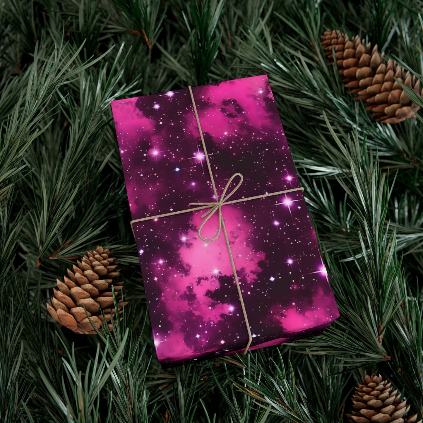 Pink Starscape Wrapping Paper