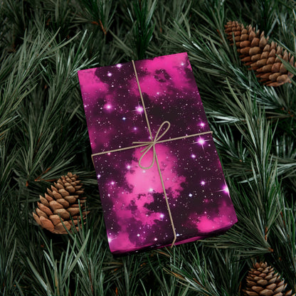 Pink Starscape Wrapping Paper