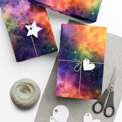 Rainbow Space Wrapping Paper