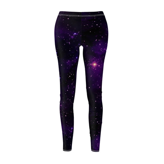 Dark Purple Space Women's Casual Leggings