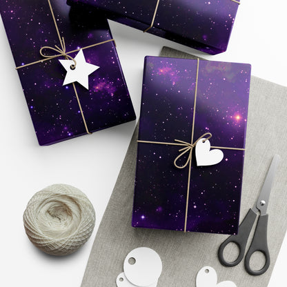 Dark Purple Space Wrapping Paper