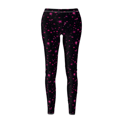 Simple Pink Stars Casual Leggings