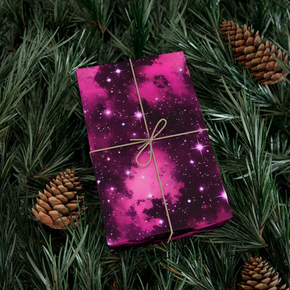 Pink Starscape Wrapping Paper