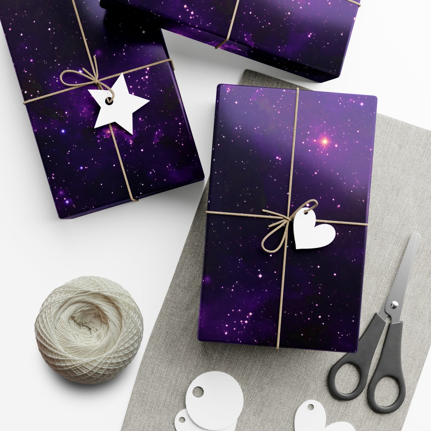 Dark Purple Space Wrapping Paper