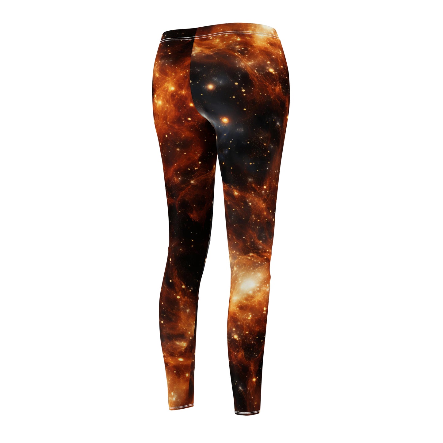 Orange Nebula Casual Leggings