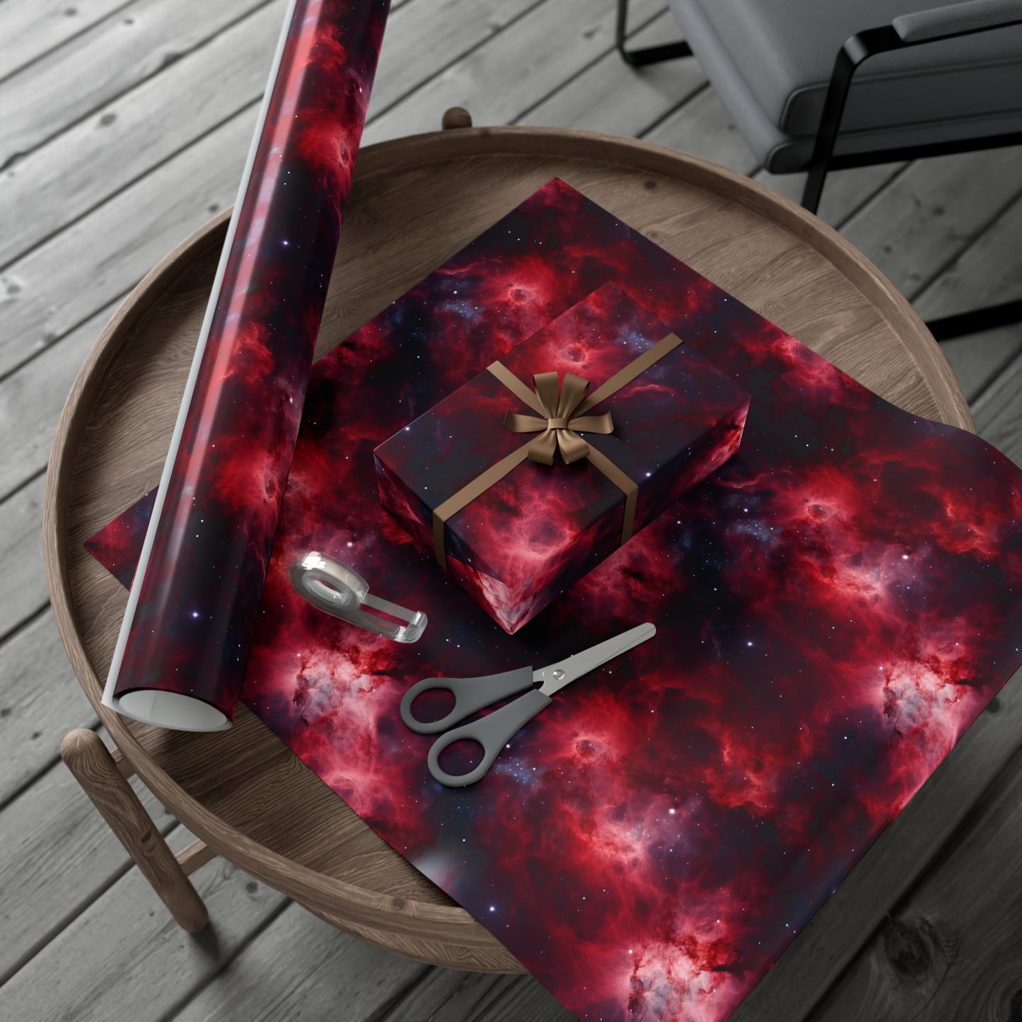 Crimson Nebulae Wrapping Paper