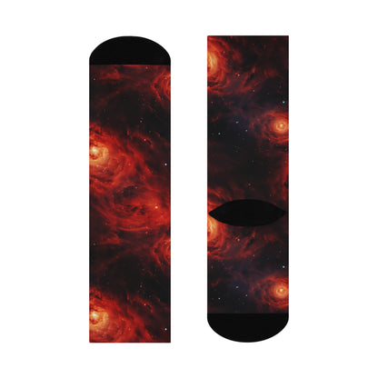 Crimson Galaxies Socks