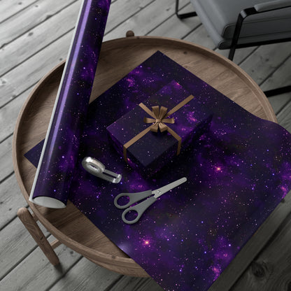 Dark Purple Space Wrapping Paper