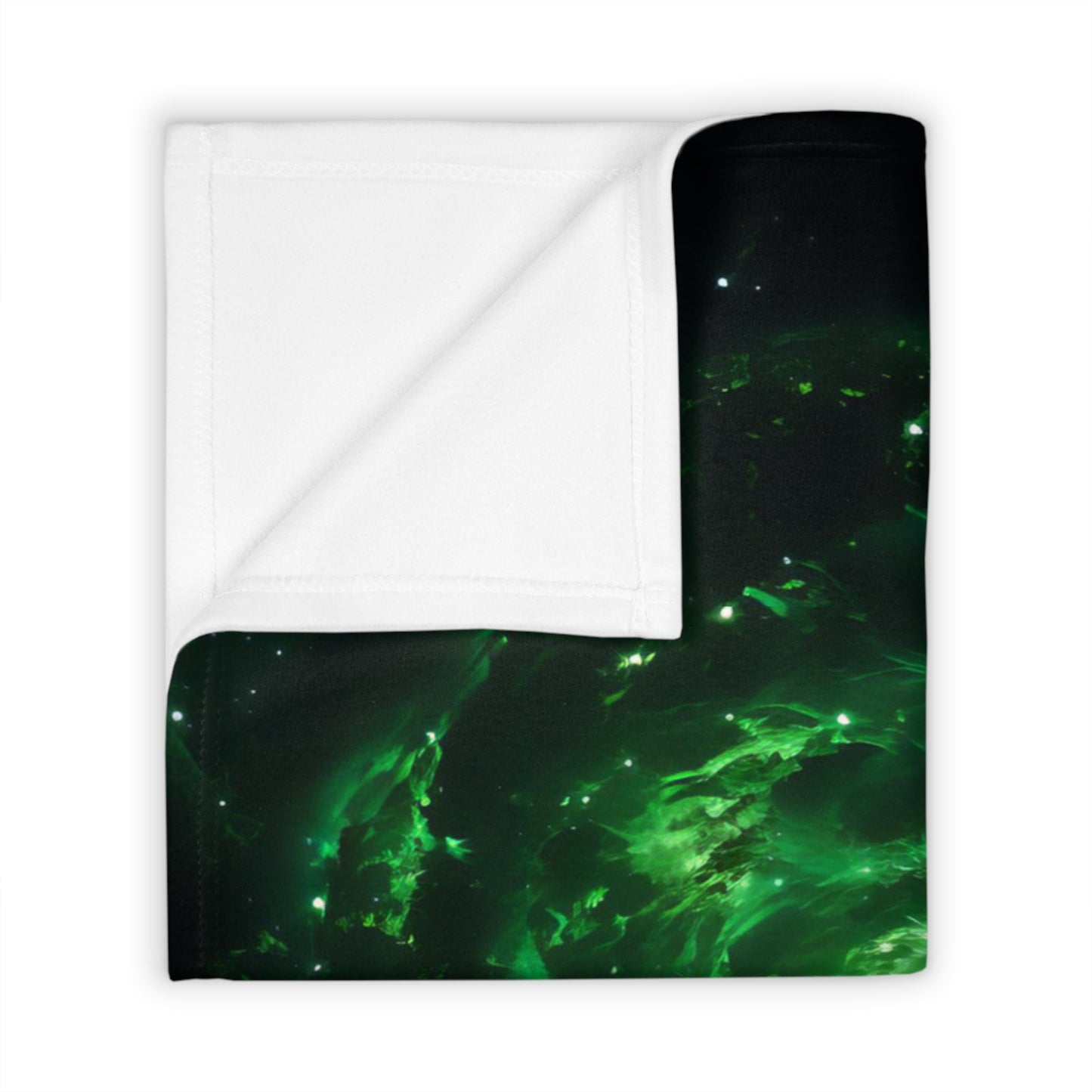 Double Green Galaxies Throw Blanket