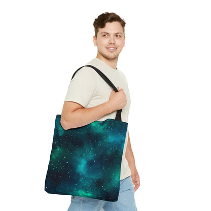 Cyan Starscape Tote Bag