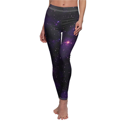 Dark Purple Space Women's Casual Leggings