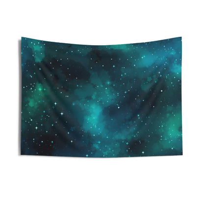 Cyan Starscape Wall Tapestry