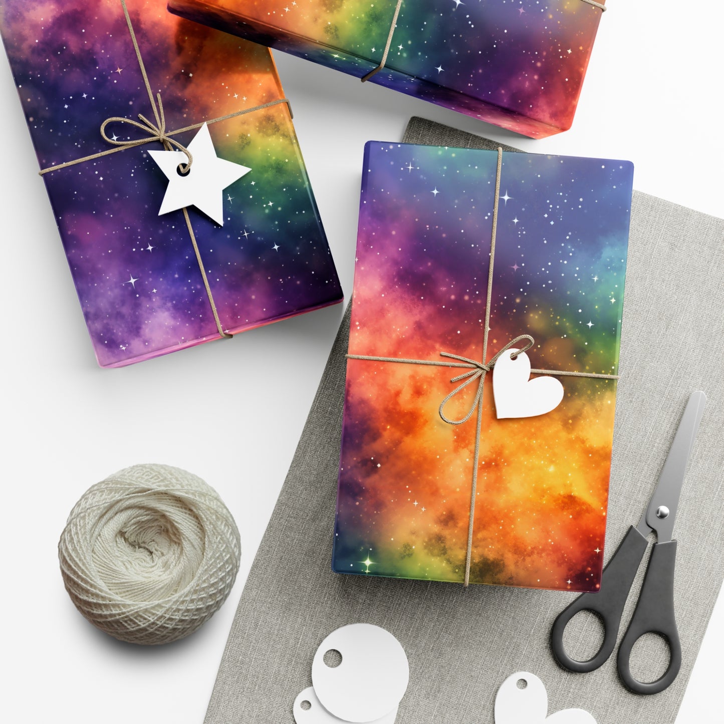 Rainbow Space Wrapping Paper