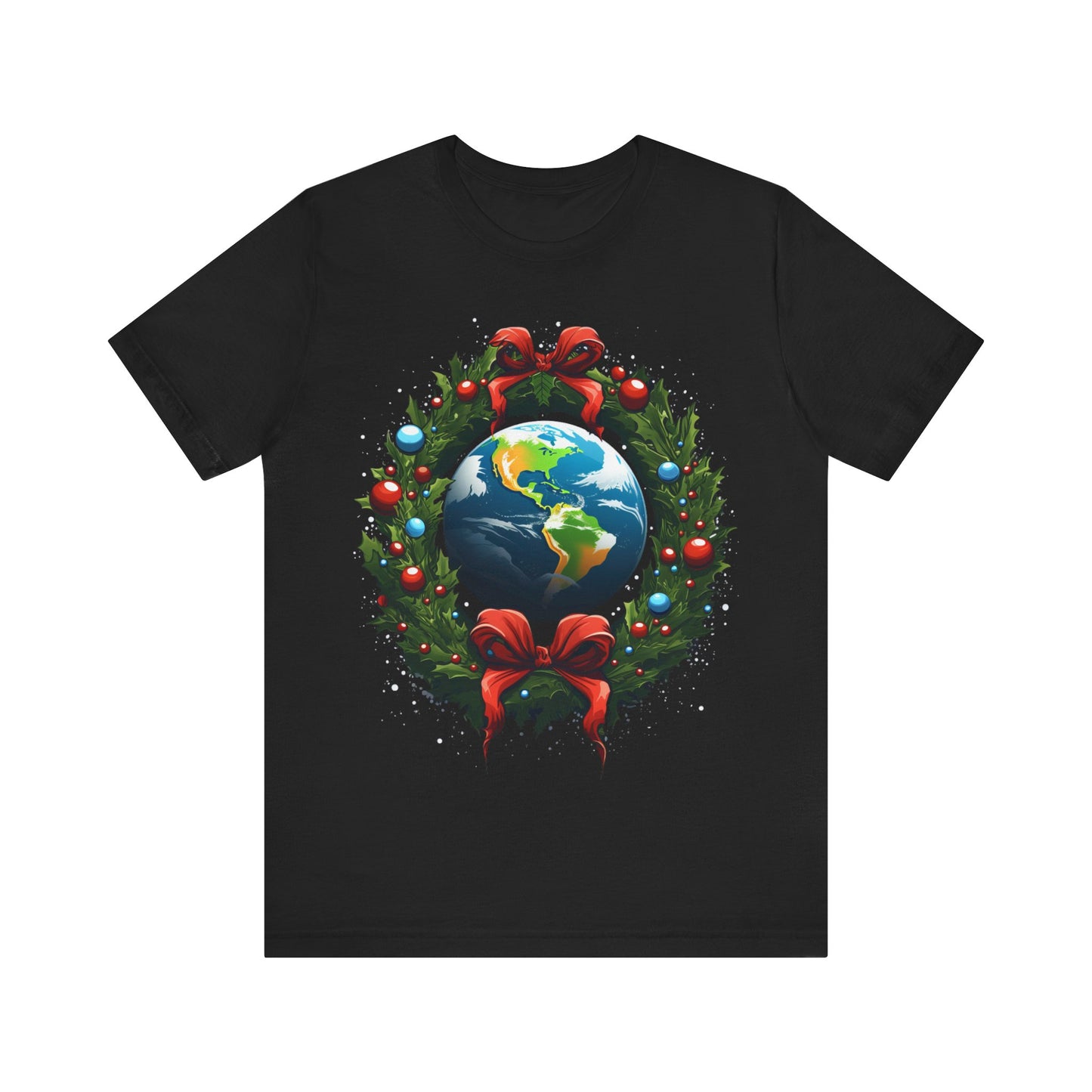 Wreath Orbit Christmas T-Shirt