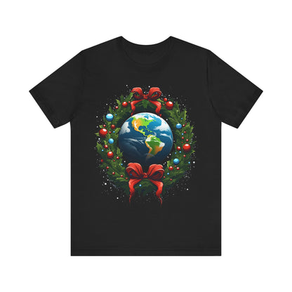 Wreath Orbit Christmas T-Shirt