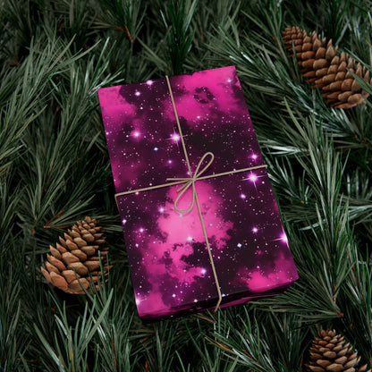 Pink Starscape Wrapping Paper